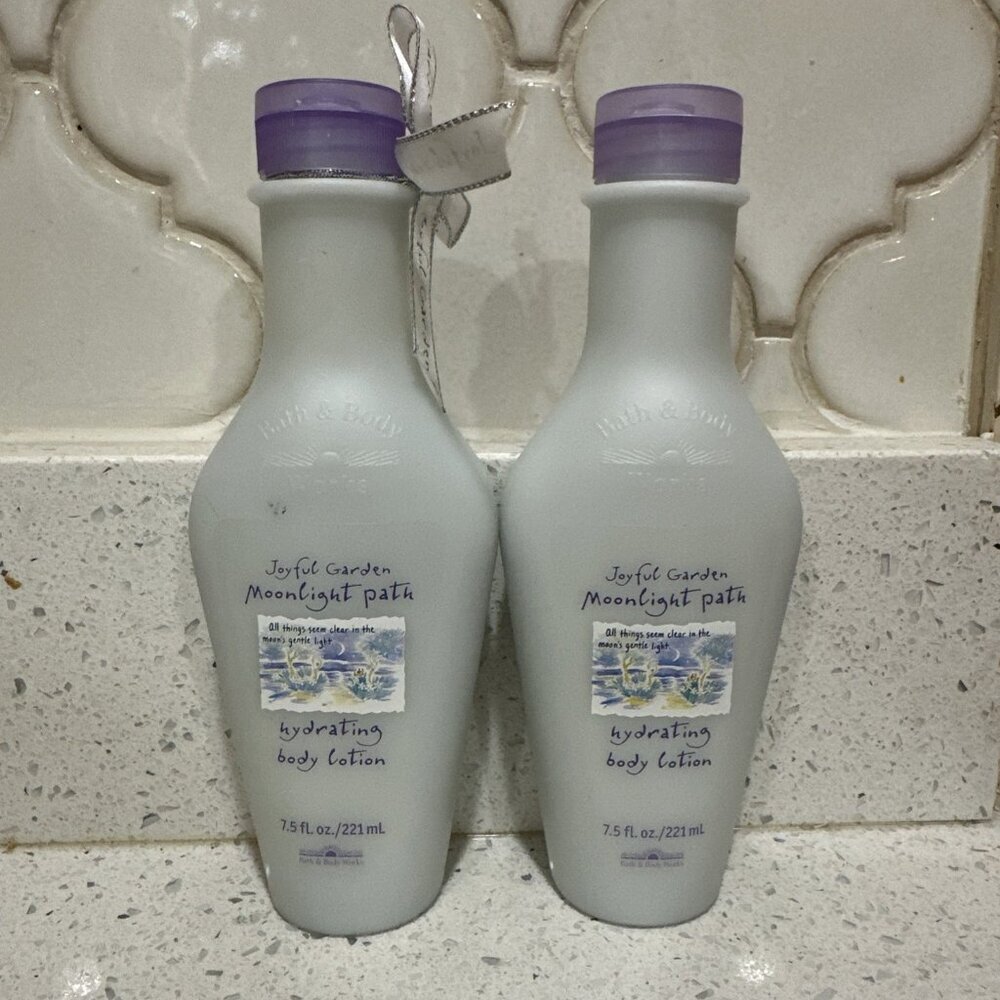 2-Bath & Body Works Joyful Garden Moonlight Path Body Lotion NEW 7.5 oz
